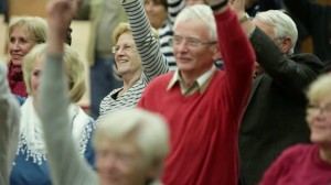 Auch in dieser Woche wurden die Besucherinnen motiviert sich zu bewegen