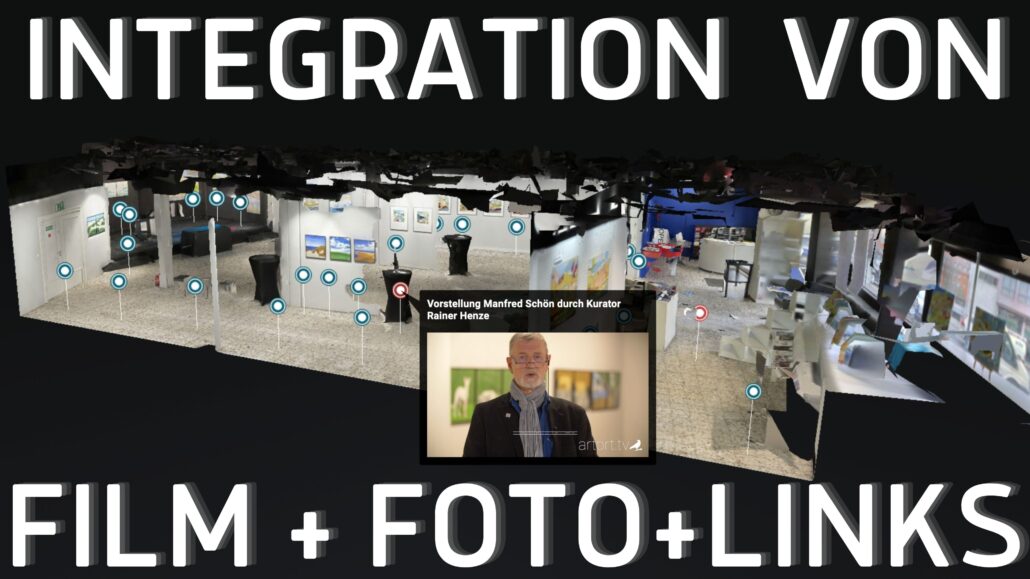 3d-Modell ermöglicht Integration von Film, Foto, Links